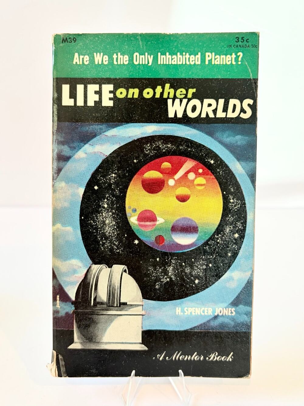 Vintage Sci-Fi Life on Other Worlds Book 1952 H Spencer Jones Mentor M39